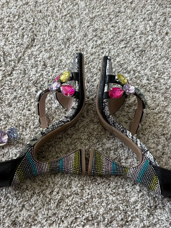 NIB Betsey Johnson Women's Lillie Jewel Detailing High Heel Dress Sandals Size 7 - Picture 7 of 10